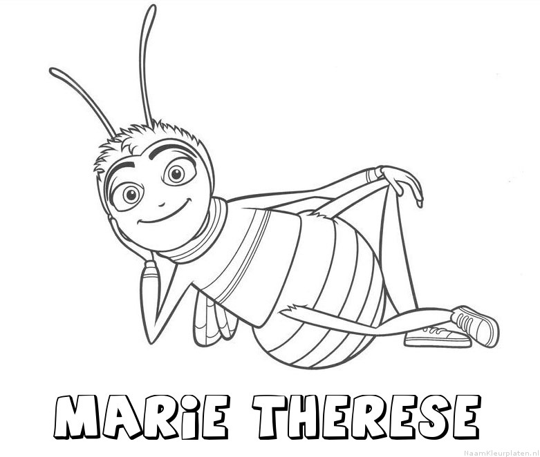 Marie therese bee movie kleurplaat